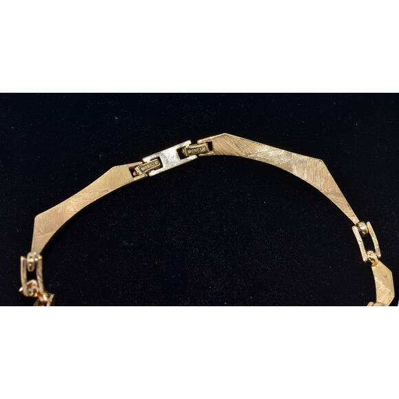 MONET Vintage Enamel Art Deco Choker Collar Statement Necklace - Picture 4 of 8